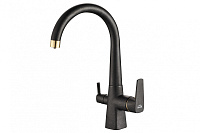 Смеситель Zorg Steel Hammer SH 819 BLACK BR для кухонной мойки/для фильтра, черный металл/бронза
