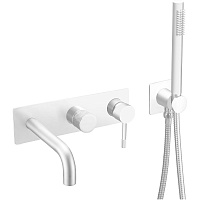 Смеситель Boheme Uno 464-3-MW для ванны с душем, белый матовый