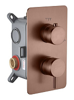 Смеситель Boheme Cell 135-2-BRB для душа, брашированная бронза