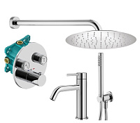 Душевой комплект Plumberia Selection PS Box KITPSB02CR53 для ванны, c термостатическим смесителем,  