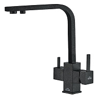 Смеситель Zorg Steel Hammer SH 905 BLACK для кухонной мойки, черный