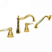 Смеситель Boheme Oro 395 на борт ванны, врезной, золото