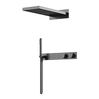 Душевой комплект Sancos Linn SC9023GG вороненая сталь