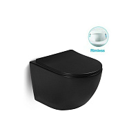 Унитаз подвесной SantiLine SL-5018MB матовый чёрный