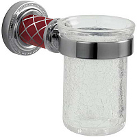 Стакан Boheme Murano 10904-R-CR для зубных щеток, хром/рубиновый