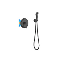 Гигиенический душ со смесителем Aquatek Классик AQ1519MB черный матовый