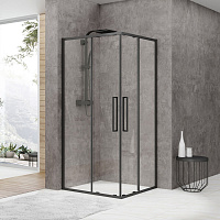 Душевой уголок Black & White Stellar Wind S872 900X900X1950 BLACK