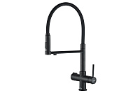 Смеситель Zorg Steel Hammer SH 2003 BLACK для кухонной мойки, черный