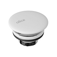 Донный клапан Alice Unica PIL00609 белый матовый