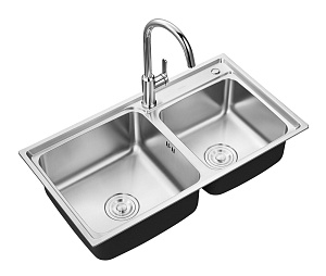 Мойка кухонная ARROW AG5553SS 82x21,5x45 двойная, нержавеющая сталь