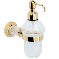 Дозатор для жидкого мыла Boheme Murano Cristal 10912-CRST-G золото