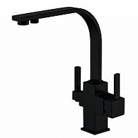 Смеситель Zorg Sanitary ZR 332 YF BLACK для кухонной мойки, черный