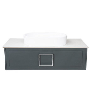 Тумба с раковиной La Fenice Cubo FNC-01-CUB-G-100 Grigio, столешница Gray Structural