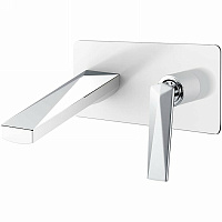 Смеситель Boheme Venturo 375-W для раковины, настенный, белый/хром