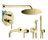 Душевой комплект Plumberia Selection Ixo KITZXO18OR210 для ванны, золото 24 карат