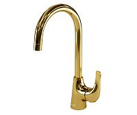 Смеситель WasserKRAFT Sauer 7107 для кухонной мойки, глянцевое золото