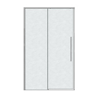 Душевая дверь Grossman Galaxy 100.K33.01.100.10.02 99-100x195 шиншилла/хром