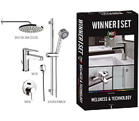 Набор смесителей Remer Winner W0910315RMOI для ванны с душем, хром
