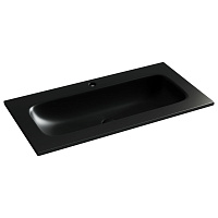 Раковина накладная Ceramicanova Grace CN7019MB 91x45,7x13,7 с отв. под смесит., черный матовый