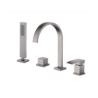 Cмеситель ABBER Wasserfall AF8613SP для ванны с душем, сатин