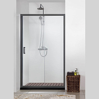 Душевая дверь Aquatek AQ ARI RA 10020BL прозрачное стекло, черный