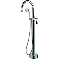 Смеситель Boheme Brillante 269-BSW для ванны с душем, напольный, хром/черный Swarovski