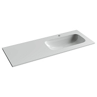 Раковина накладная Ceramicanova Grace CN7021 121x45,7x13,7 чаша справа, с отв. под смесит., белый