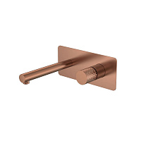 Смеситель Boheme Stick 125-CB для раковины, ручка Diamond, брашированная медь