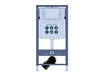 Инсталляция для подвесного унитаза Aquatek Pneumo S50 INSP-0000001 с шумоизоляцией, сланцево-серый