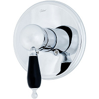 Смеситель Boheme Tradizionale chromo 265-BLC для душа, хром/черный