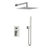 Душевой комплект Boheme Qubic 474-3-NB для ванны, никель брашированный