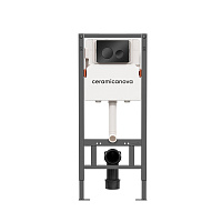 Инсталляция Ceramicanova Balance/Circle CN121001MB  с кнопкой смыва, черный матовый