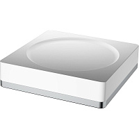 Мыльница Boheme 10960-W-CR настольная, хром/белый