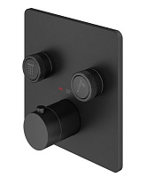 Смеситель Plumberia Selection PSBOX PSB2902NO на 2 выхода(внешняя часть), черный матовый