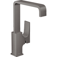 Смеситель Hansgrohe Metropol 230 32511340 для раковины, с клапаном push-open, шлифованный черный хро