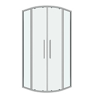 Душевой уголок Grossman Cosmo 301.K33.02.1010.10.00 98,5-100x98,5-100x195 прозрачное/хром