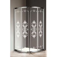 Душевой уголок Cezares Giubileo GIUBILEO-R-2-90-SCORREVOLE-CP-Cr 90 прозрачное стекло с рисунком