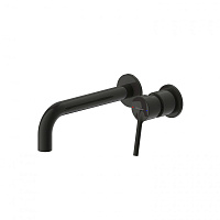 Смеситель Bravat P8461217BW-ENG для раковины, настенный, черный