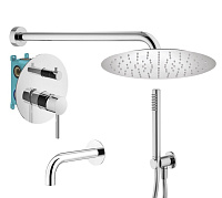 Душевой комплект Plumberia Selection Ixo KITXO19CR260 для ванны, хром