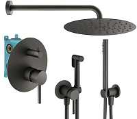 Душевой комплект Plumberia Selection Ixo KITZXO18GR для ванны, графит матовый