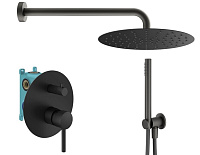 Душевой комплект Plumberia Selection Ixo KITXO18NOKING для ванны, черный матовый