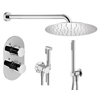 Душевой комплект Plumberia Selection Ixo KITZXOT18CR для ванны, c термостатическим смесителем, хром