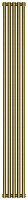 Отопительный радиатор Сунержа Эстет 05-0301-1805 180x22,5 5 секций, состаренная бронза