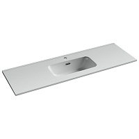 Раковина накладная Ceramicanova Compact CN7028 121x39,5x17 белый
