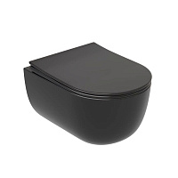 Унитаз подвесной Ceramicanova Modena CN6063MB с микролифтом, черный матовый