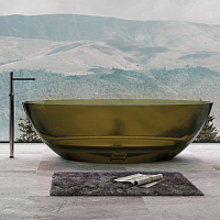 Прозрачная ванна ABBER Kristall AT9702Vesuvian 180х85 оливковый