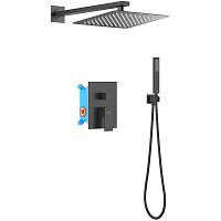 Душевой комплект Aquatek Либра AQ1672MB черный матовый