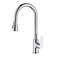 Смеситель Aquatek Лугано AQ1784CR для кухонной мойки, хром
