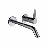 Смеситель Laufen Kartell 3.1133.6.090.120.1 для раковины, матовая нержавеющая сталь