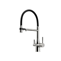 Смеситель для кухонной мойки Sancos Garda SC4009BN брашированный никель/черный